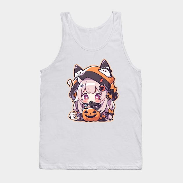 Kawaii Anime Halloween Tank Top by AestheticsArt81